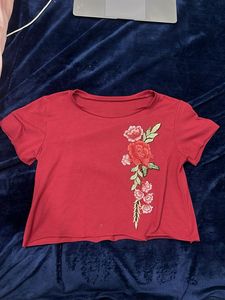 Floral Embroidered Tee