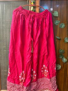 Pink Embroidered Skirt