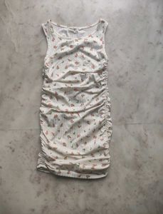 Mini Floral Ruched Dress