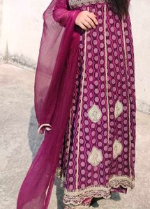 Frock  Pant With Dupatta Set