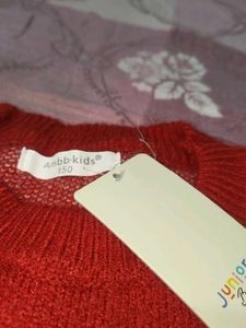 Red &amp; White Bow Knit Sweater