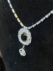 Elegant Silver-Tone Necklace &amp; Earring Set