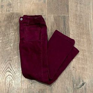 Burgundy Corduroy Pants OLD NAVY MID RISE
