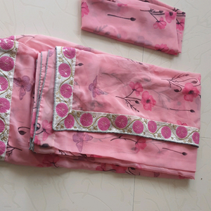 baby pink soft saree