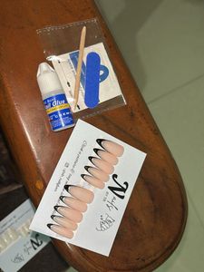 Black French Tip Press-On Nails