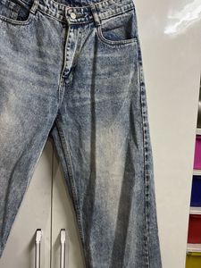 Acid Wash Wide Leg Jeans high waist