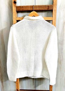 Embroidery Work Offwhite Sweater Size-38-40