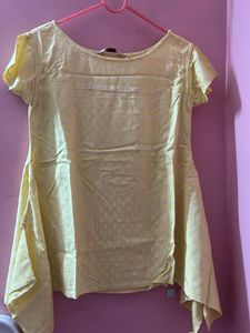 Yellow Printed tunic Top