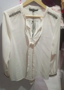 VERO MODA FORMAL OFF WHITE BLOUSE