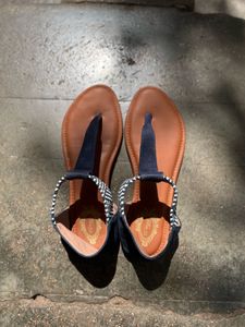 T Strap Flat Sandals