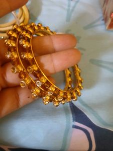 Gold-toned Bangle Set