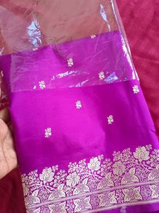 Purple Banarasi Silk Saree