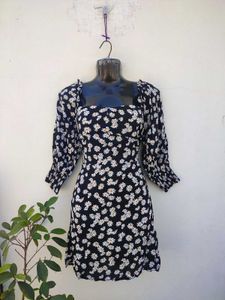 Cute Shein Black Floral Dress