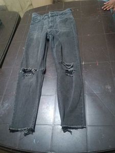 Ripped Black Denim Jeans