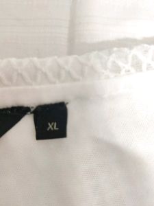 White Off-Shoulder Dress For Women(XL)