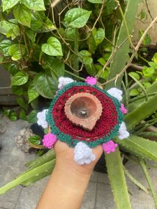 Handmade Crochet Diya Plate