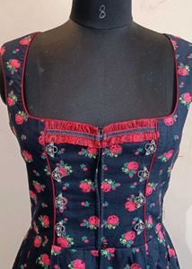 Floral Print Drindl Dress