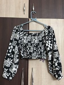 Patterned Crop Top