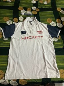White and Navy Athletic TShirt
