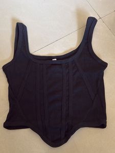 Black Corset Tank Top