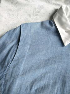 Blue Slim-fit Formal Shirt