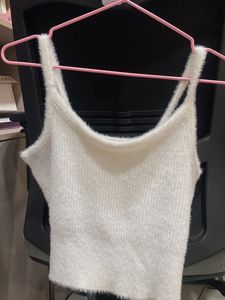 Y2K aesthetic comfy fur top