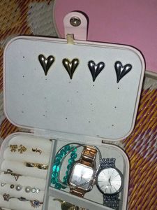 Heart Shaped Silver Earrings