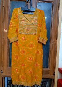 ♥️💫 Bandhej Print Ethnic Pre Love Kurta