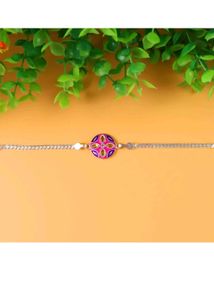 Stylish Silver Bracelet Rakhi
