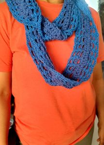 **Elegant Blue Crochet Muffler/Fashion Accessory