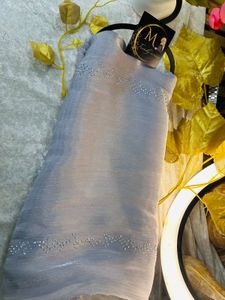 Elegant Embellished Organza Scarf