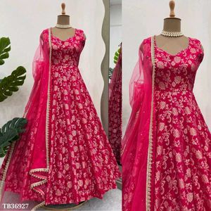 Red Partywear Gown