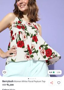 BERRYLUSH Floral Peplum Top