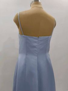 Elegant Blue Satin Gown