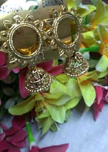 Golden Jhumka Earrings