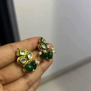 Emerald Kundan Set