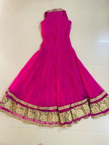 Y2k pink anarkali