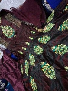 Low Price Branded Embroidery Gown Pajama Dupatta😍