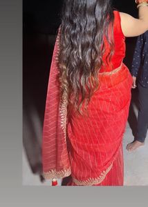 Saree With Readymade Blouse Bust Size Till 42