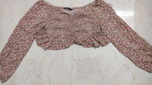 Floral Print Crop Top