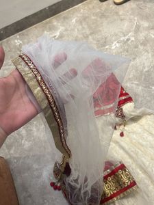 Red &amp; White Lehenga Choli (kids)