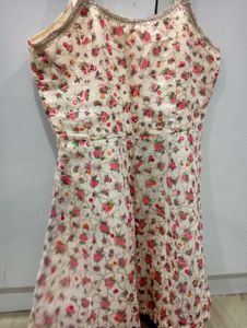 Creamy Colour Plazzo Frock Suit