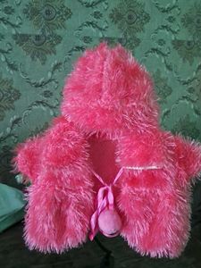 Pink Fuzzy Bolero Shrug