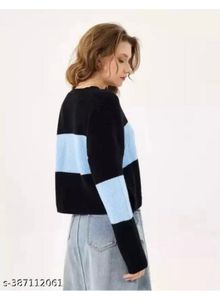 Striped Knit Sweater Top
