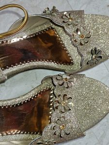 Sparkly Gold Wedges