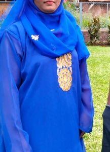 Blue Colour Abaya With Dupatta