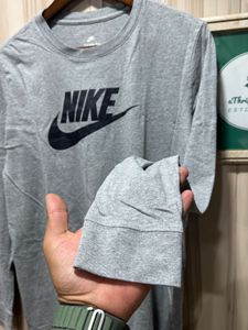 Nike Sportswear Full Sleeves Grey TShirt