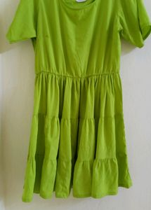 PlusS Green Solid A-line Dress.