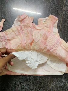 Cute Baby Pink Frock For 0-3M