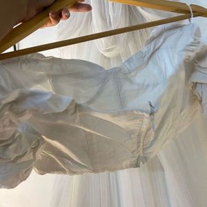 Zara Cotton Bustier Off Shoulder